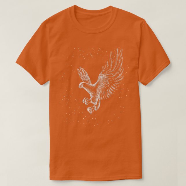 Amerikanska Eagle Flies Bird T Shirt (Design framsida)