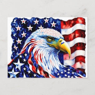 Amerikanska Eagle, Förenta staterna, vykort för po