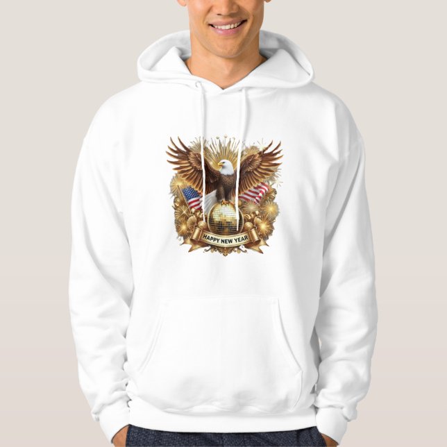 Amerikanska Eagle Gott nytt år Manar Hoodie (Framsida)