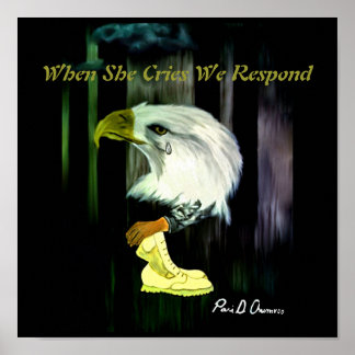 Amerikanska Eagle Gråter Poster