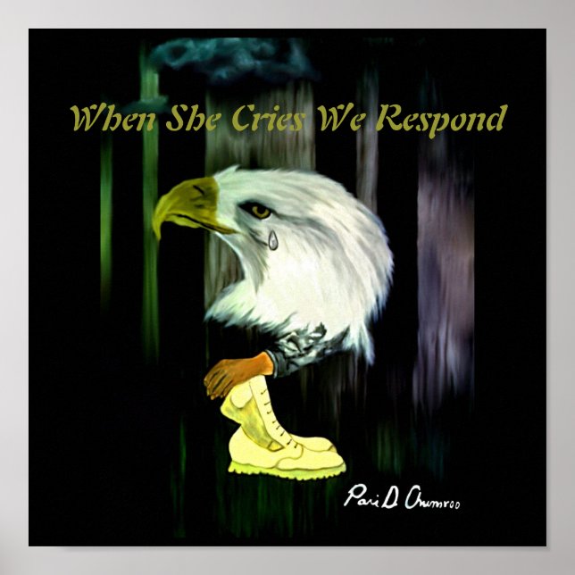 Amerikanska Eagle Gråter Poster (Framsidan)