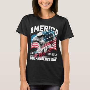 Amerikanska Eagle Independence day T Shirt