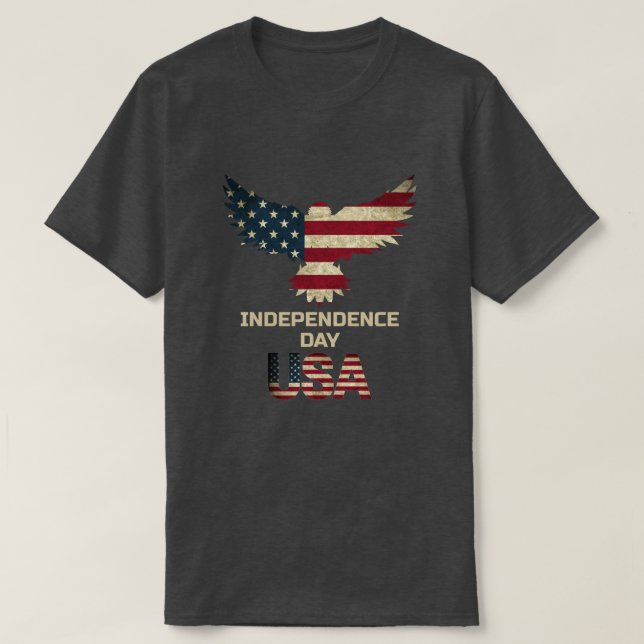 Amerikanska Eagle Independence day USA flagga T Shirt (Design framsida)