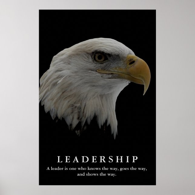 Amerikanska Eagle Leader Motivational Poster (Framsidan)