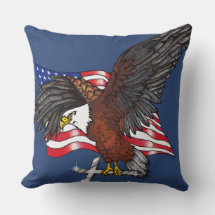 Amerikanska Eagle med Kor Kudde