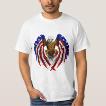 Amerikanska Eagle med USA flagga på vingar