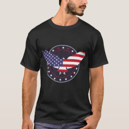 Amerikanska Eagle USA flagga T Shirt