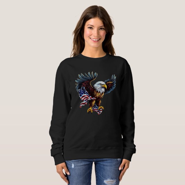 Amerikanska Eagle Women's sweatshirt T Shirt (Hel framsida)
