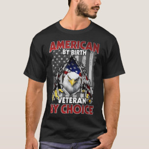 Amerikanska efter fågelveteran efter Choice Eagle T Shirt