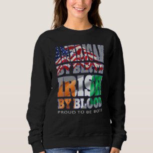 Amerikanska efter födelse iriska efter blod stolt  t shirt