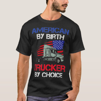 Amerikanska efter födelselastbilschaufförer genom t shirt