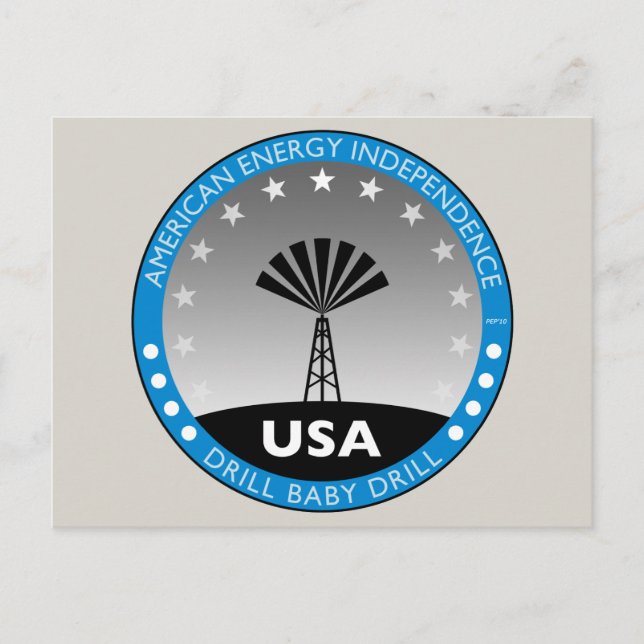 Amerikanska energioberoende vykort (Framsida)