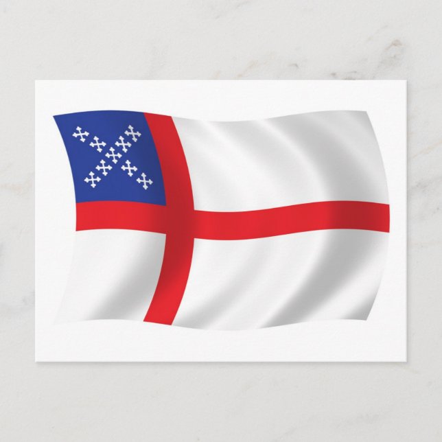 Amerikanska Episkopalkyrkans flagga vykort (Framsida)