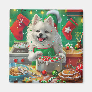 Amerikanska eskimo-Helgdag Baking: God jul Magnet