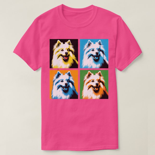 Amerikanska Eskimo Hund Art Hundälskare T Shirt (Design framsida)