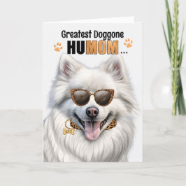 Amerikanska eskimo Hund Best HuMOM Aldrig Mors dag Helgkort