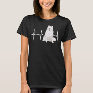 Amerikanska eskimo Hund Heartslag Hund älskare T Shirt