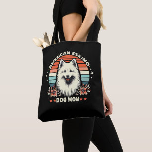 Amerikanska eskimo Hund i Mamma i Vintage Serenity Tygkasse