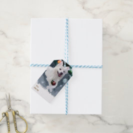 Amerikanska eskimo-Hund jul Presentetikett