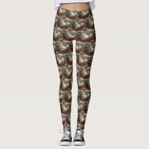 Amerikanska eskimo-Hund julfesten Leggings
