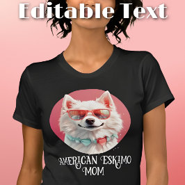Amerikanska eskimo Hund Mamma Sunglass T Shirt