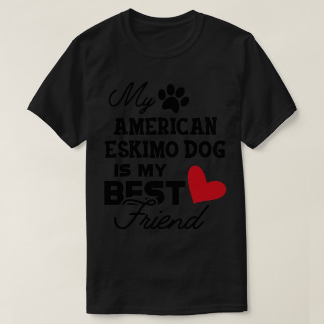 Amerikanska Eskimo hund Min amerikanska eskimo hun T Shirt (Design framsida)