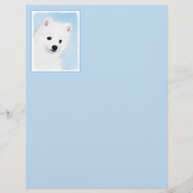 Amerikanska eskimo-Hund - Original Hund Art (Framsida)