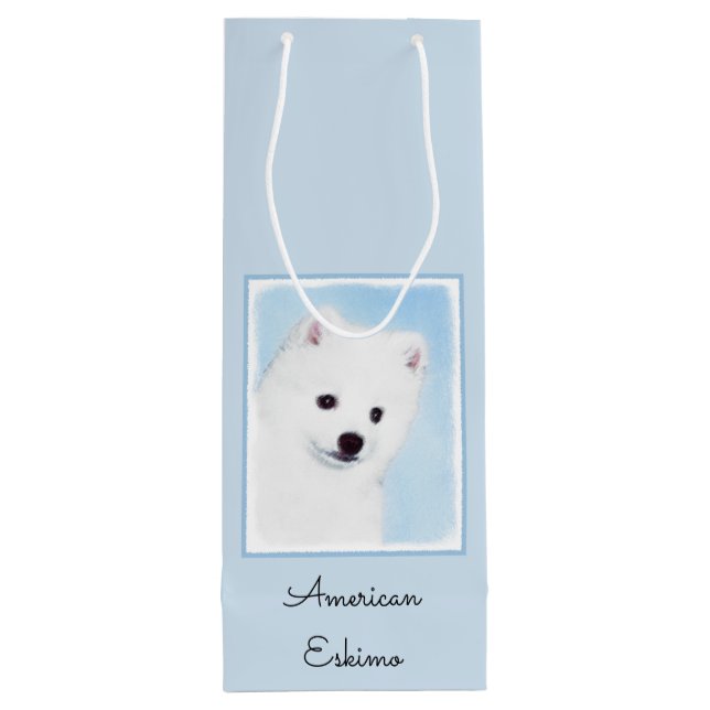 Amerikanska eskimo-Hund - Original Hund Art (Baksidan)