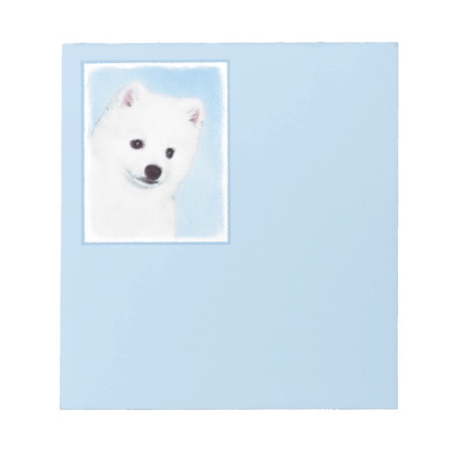 Amerikanska eskimo-Hund - Original Hund Art Anteckningsblock (Framsida)