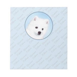 Amerikanska eskimo-Hund - Original Hund Art Anteckningsblock