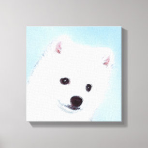 Amerikanska eskimo-Hund - Original Hund Art Canvastryck