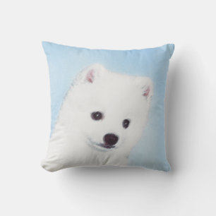 Amerikanska eskimo-Hund - Original Hund Art Kudde