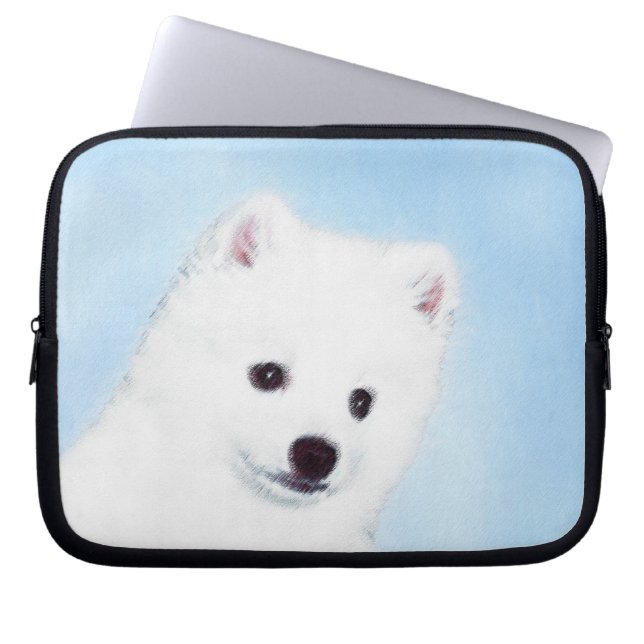 Amerikanska eskimo-Hund - Original Hund Art Laptop Fodral (Framsidan)