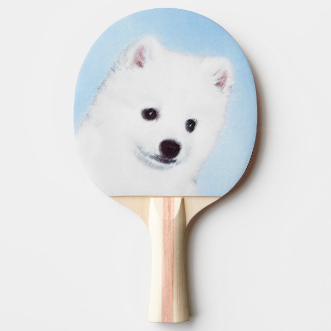 Amerikanska eskimo-Hund - Original Hund Art Pingisracket (Framsidan)