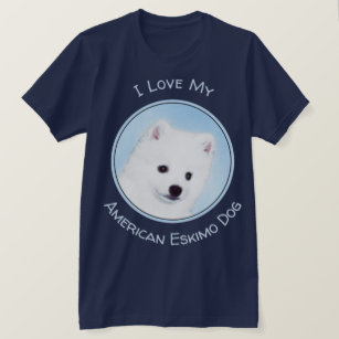 Amerikanska eskimo-Hund - Original Hund Art T Shirt