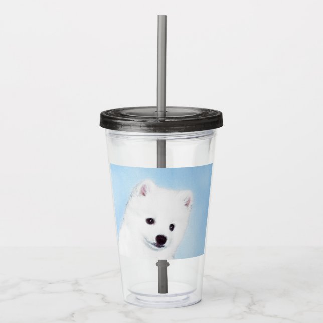 Amerikanska eskimo-Hund - Original Hund Art Take Away Mugg (Framsida)