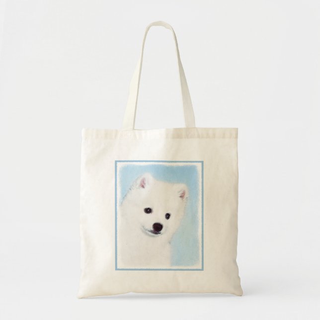 Amerikanska eskimo-Hund - Original Hund Art Tygkasse (Framsidan)