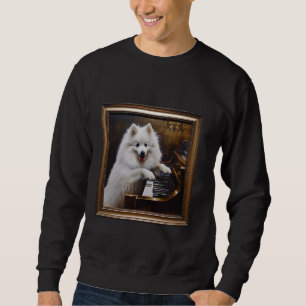 Amerikanska eskimo Hund Piano Hund 1 Lång Ärmad Tröja