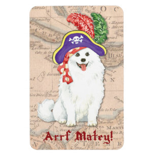 Amerikanska eskimo Hund Pirat Magnet