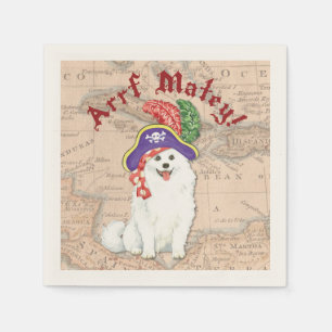 Amerikanska eskimo Hund Pirat Napkins Pappersservett
