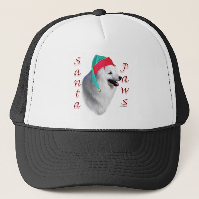 Amerikanska eskimo Hund Santa Tassar Truckerkeps (Framsida)