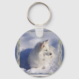 Amerikanska eskimo Ornament Ram Nyckelring
