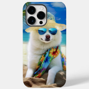 Amerikanska eskimo på Beach, sommargåva till hund