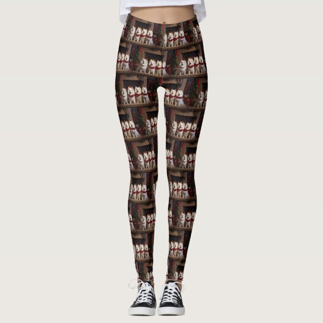 Amerikanska eskimo vid julgranen leggings (Framsida)