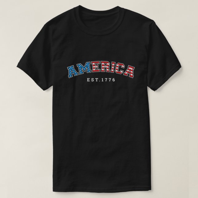 Amerikanska est 1776 t shirt (Design framsida)