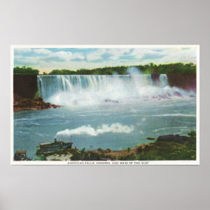 Amerikanska Falls Maid från Mist View Poster