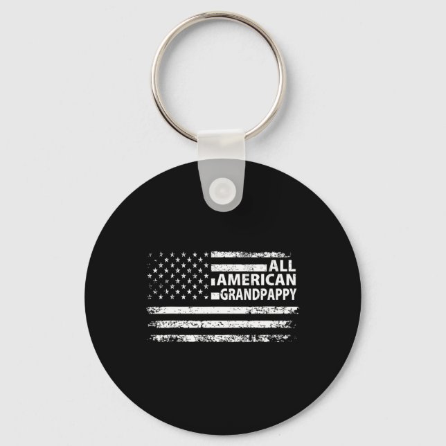Amerikanska farpappy 4:e juli USA Självständighet  Nyckelring (Framsida)