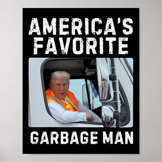 Amerikanska Favorite Sopor Man Trump Sopor Lastbil Poster (Framsidan)