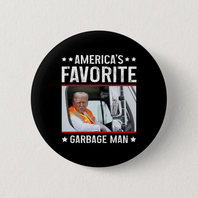 Amerikanska favoritgarge Man Funny Trump Garge Tru Knapp (Framsida)