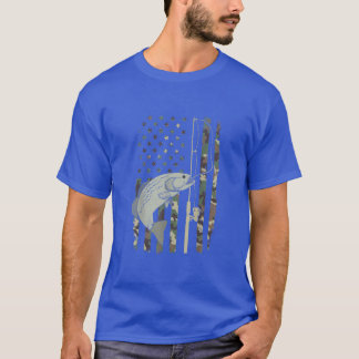 Amerikanska Fiskeriorganisationen Rod Flagga Fishe T Shirt